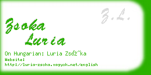 zsoka luria business card